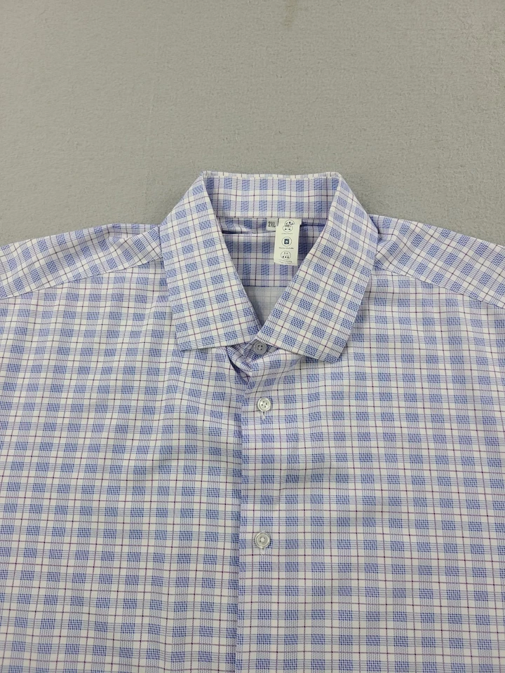 Camisa State & Liberty Para Hombre 2XL Púrpura A Cuadros Rendimiento Ligera Elastizada Foto 4 de 4