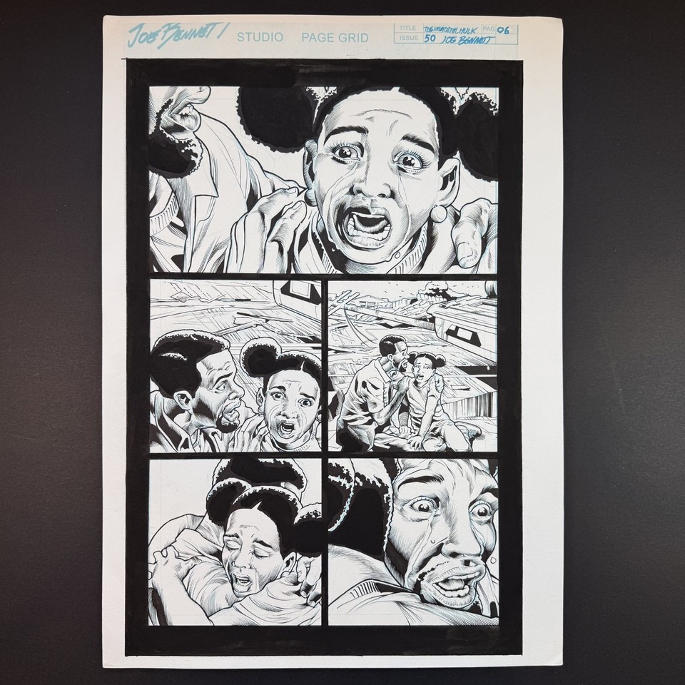 Immortal Hulk 50 Original Comic Art Page Published Inks Brabo Joe Bennett Comic Art