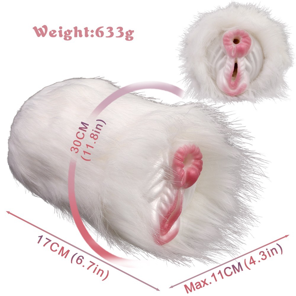 Male Sex Toy Furry Fantasy Masturbators for Men Anal Pussy Dual Tunnel  Silicone | eBay