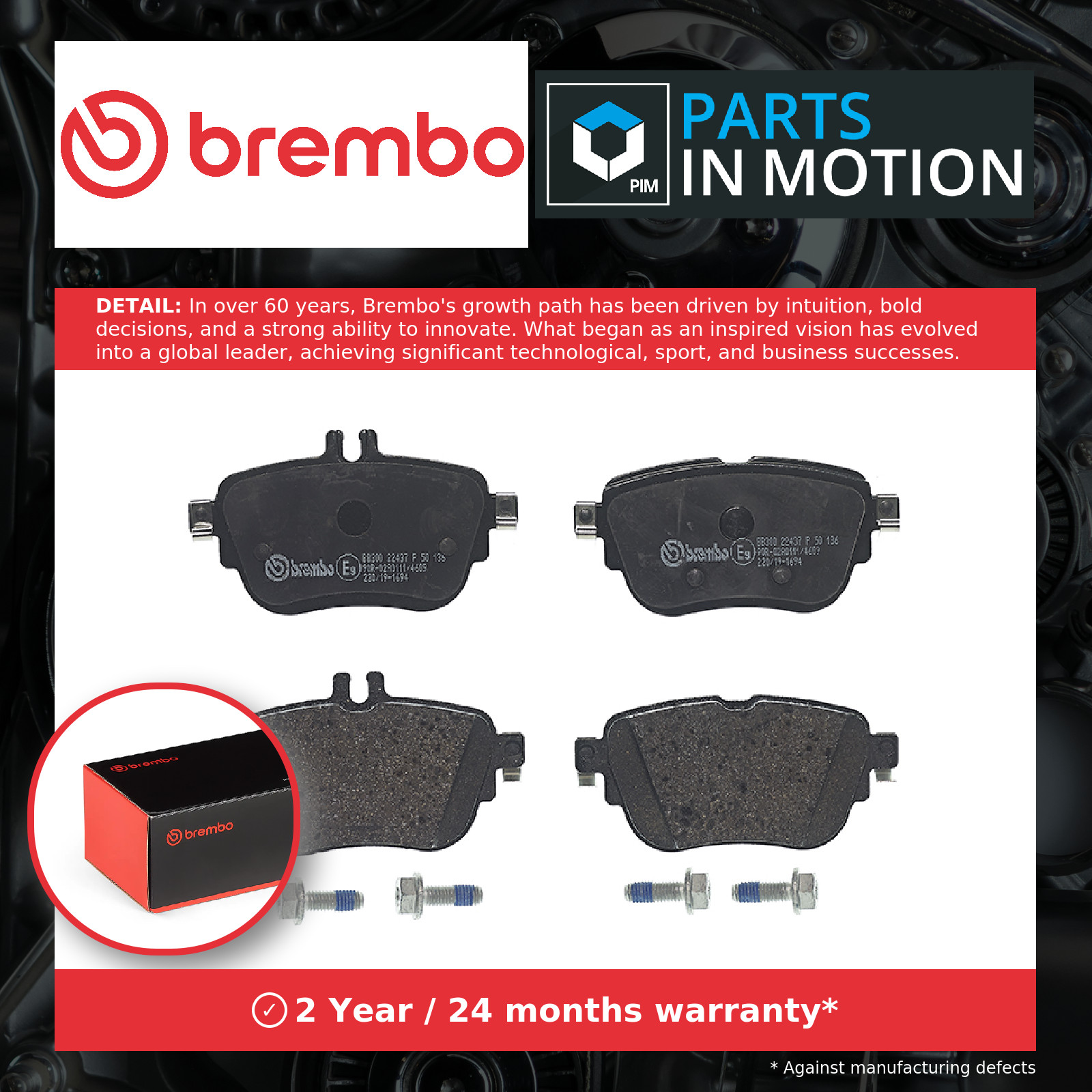 Brake Pads Set fits MERCEDES E200EQ 2.0 Rear 2019 on M264.920 Brembo 0004206000 - Image 23