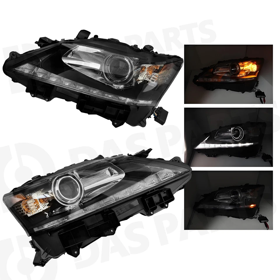 For 2013-2015 Lexus GS350 GS450h w/o AFS LED DRL Projector HID Headlight L + R Foto 2 de 4