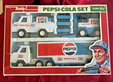 Vintage 1977 Buddy L Pepsi Truck Set #4967– Excellent-Displayed Only – With Box