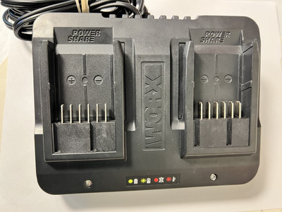 WORX WA3770 20V Powershare & 18V Li-Ion Dual Port Battery Charger Tested & Works
