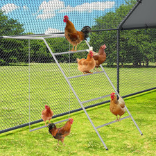 Chicken Coop Perches with Swing, Metal Chicken Roosting Bars, Chicken Run Toys A