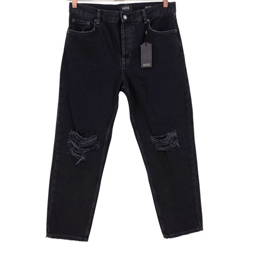 Rails Womens 29 The Atwater Slouchy Straight Buttonfly Jeans Inked Distress NWT