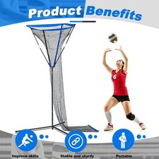 Portable Volleyball Setter Trainer Net for Driving Range Yard Indoor