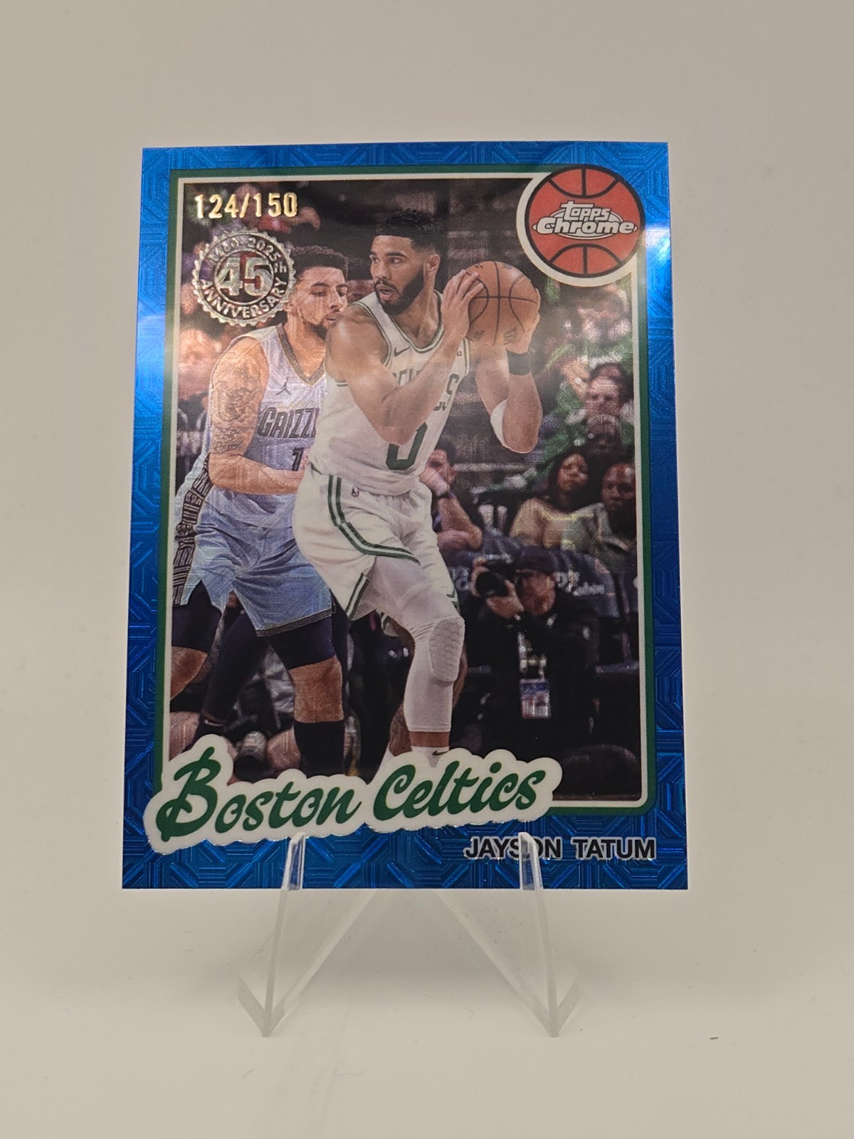 2025 Topps Flagship Basketball Jayson Tatum Blue /150 Silver Pack Mojo