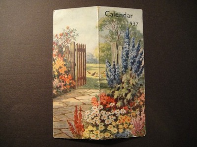 SUMNERS TYPHOO TEA CALENDAR CARD 1937