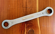 Vintage INDESTRO No. 0708 Double Box End Ratchet Wrench 7/8, 13/16 Made in USA