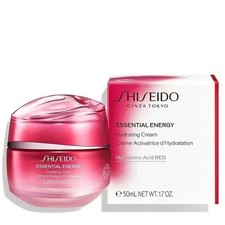 New Shiseido Essential Energy Hydrating Cream 1.7oz (50ml) Hyaluronic Acid Red