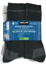 Men's Kirkland Merino Wool Sock 2 or 4 Pair Kirkland Signature Men's Merino Wool