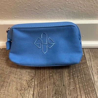 Ettinger London ANA Collaboration Blue Canvas Cosmetic Bag Pouch Travel EMPTY