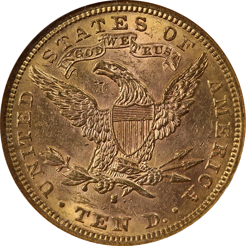 1882-S Liberty Gold $10 NGC MS61 Nice Luster Nice Strike - Image 2 of 4