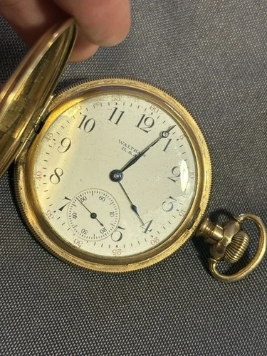 New ListingAntique American Waltham 15 Jewel Pocket Watch Keystone Case runs