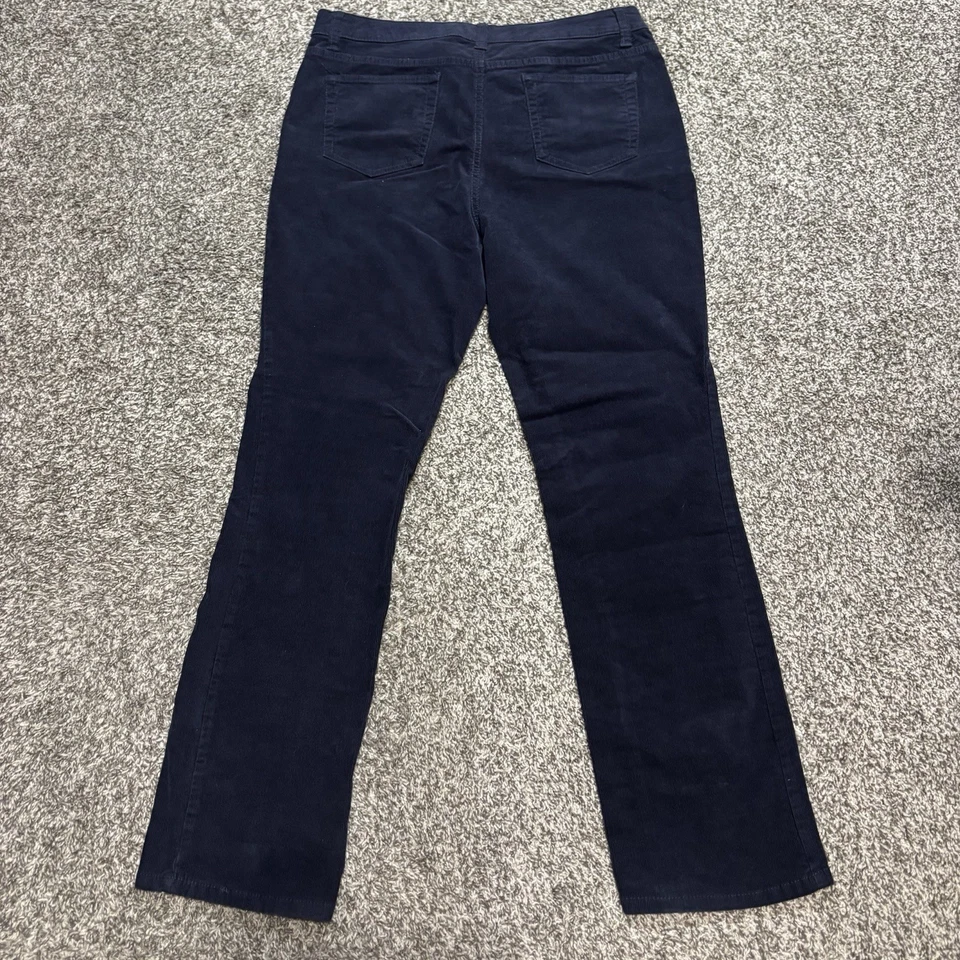 Pantalones de pana para mujer St. John's Bay talla 12 32x31 pierna recta azul marino Foto 2 de 4