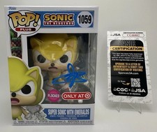 BEN SCHWARTZ SIGNED SUPER SONIC FUNKO POP EMERALDS PLUS FIGURE JSA AUTHENTICATED
