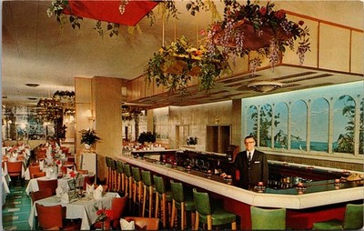 Conrad s Colonial Steak House Atlantic City NJ Postcard Interior Dexter Press