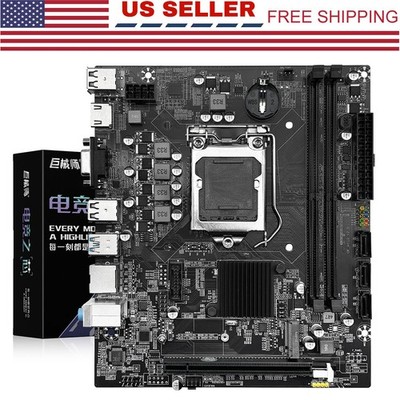 H110 PC Motherboard LGA 1151 DDR4 NON-ECC RAM NVMe/SATA M.2 PCIe 3.0