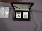 2022 1/10 oz American Gold Eagle Coin BU + Uncirculated Silver Eagle + Wood Case