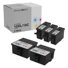 DI Compatible Ink Cartridges Replacements for Kodak #10B #10C 5pk