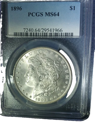1896 P Morgan Silver Dollar Graded by PCGS MS64