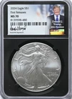 2024 SILVER 1oz $1 NGC First Release MS 70 Eagle Dollar Donald Trump