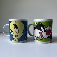 Vintage 1999 Tweety Bird Sylvester Looney Tunes Gibson Housewares Mugs Cups