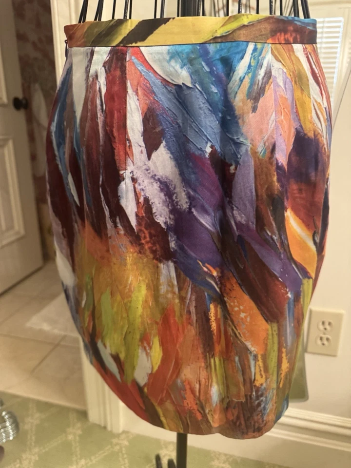 Cluny разноцветная юбка размер 4, хлопок и шелк смесь - Изображение 3 из 4