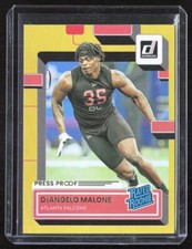 2022 10075A Donruss GOLD Press Proof DeAngelo Malone Rookie Atlanta Falcons #386