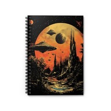 Cosmic Adventure Spiral Notebook - Ruled Line, Starry Notebook, Gift for ... 