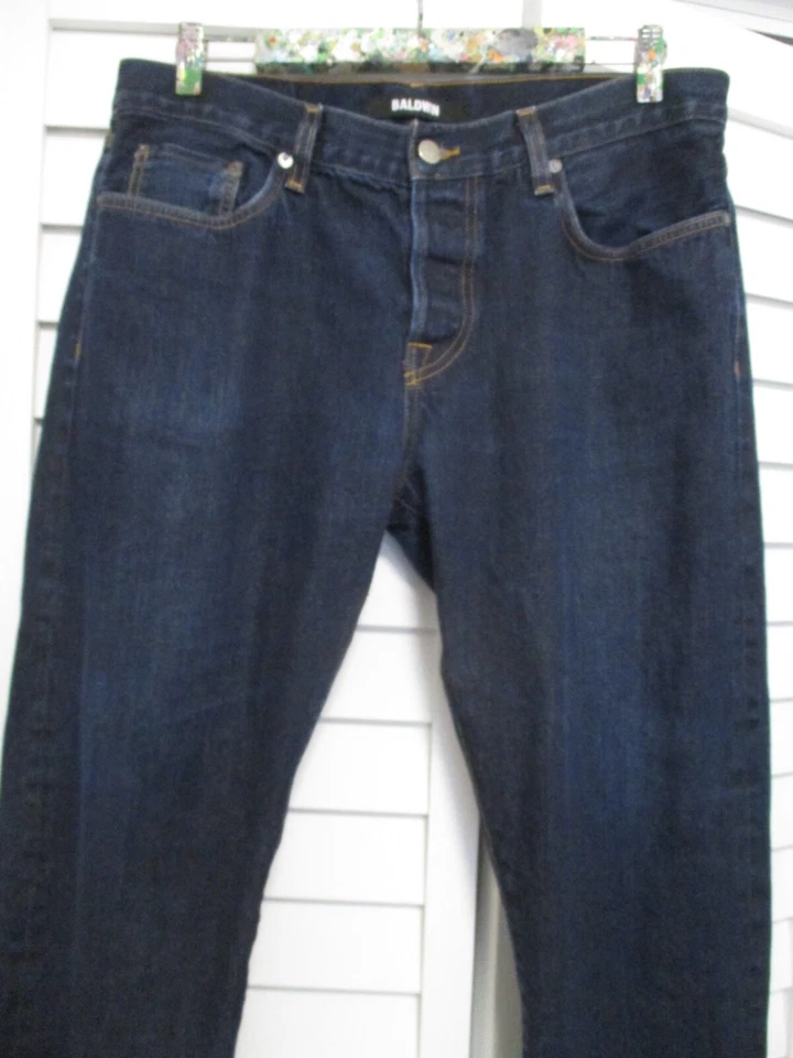 Baldwin Henley slim selvedge selvage denim straight leg jeans 36 26 - Image 4 of 4