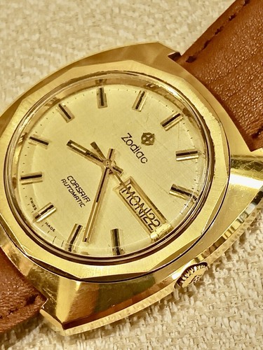 ✅ ZODIAC Corsair - Gold Plated - Automatic - Rare SWISS Watch - COLLECTOR'S ✅ - Picture 6 of 12