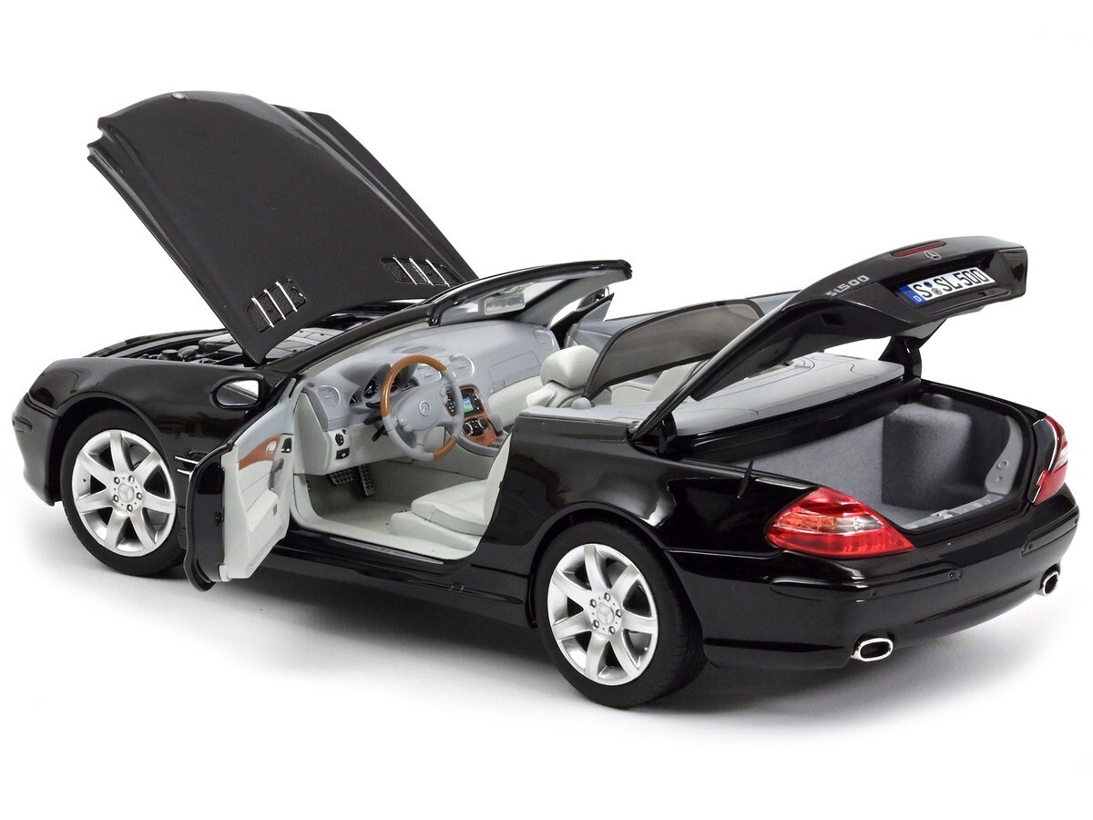 1/18 Mercedes-Benz SL 500 Convertible Black 2003 Diecast Model Car