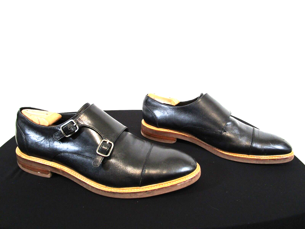 Gordon Rush Caden Double Monk Strap Shoes Gordon Rush Caden Black Leather Double Monk | Mercari main image 4