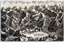 Postcard - Pennine Alps and Bernese Alps - Switzerland