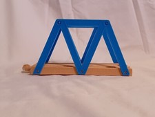 Early 2000s Wooden Railway Train Track Blue Bridge  For Thomas And Brio Sets