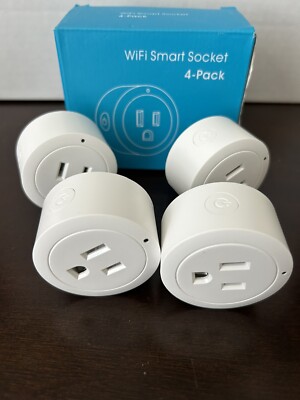 4 WiFi Smart Socket White Smart Plug Compatible w/ Alexa & Google NIB