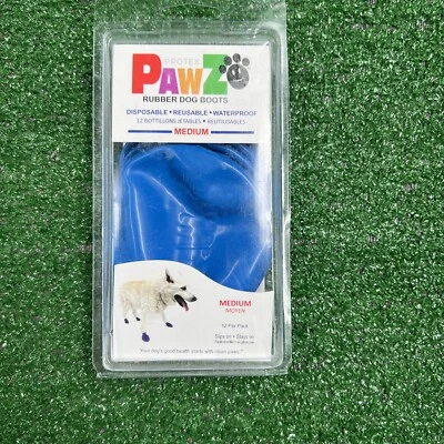 Protex Medium Blue Rubber Dog Boots Reusable Waterproof New - Image 1 of 4