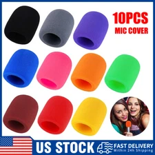 10Pcs Microphone Windscreen Pop Filter Sponge Foam Wind Shield Mic Cover 10Color