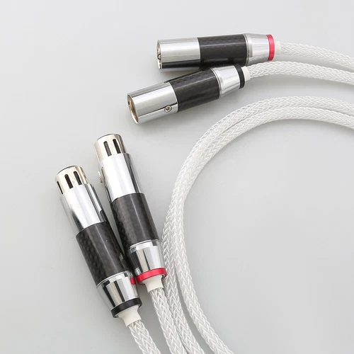 Paar 16-adrig 5N solides reines Silber symmetrisches XLR-Hifi-Audiokabel Verbindungsleitung - Bild 4 von 6