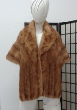 MINT CANADIAN PASTEL MINK FUR STOLE SHAWL WRAP WOMEN WOMAN SIZE 15" X 57"