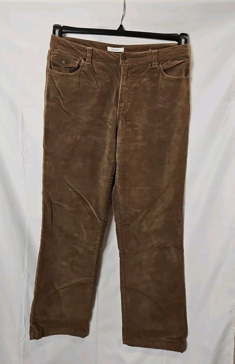 Dressbarn Womens Pre-owned Size 10 Brown Straight Leg Corduroy Pants