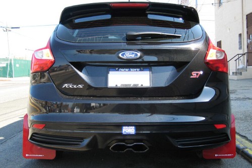 Rally Armor Fits 12-19 Ford Focus ST / 16-19 RS Black Mud Flap W/ Red Logo - Picture 5 of 7