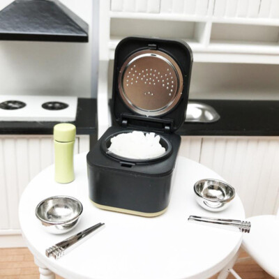 1:12 Dollhouse Miniature Kitchen Rice Cooker Kitchenware Cooking Toy Doll De-YR