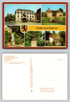 Grüße aus Weimar Postcard featuring Historical Landmarks and Scenic Views