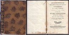 LH- ANACREONTICHE DELL'ABBATE INNOCENZO FRUGONI -- POGLIANI --- 1794 - C - XFS81