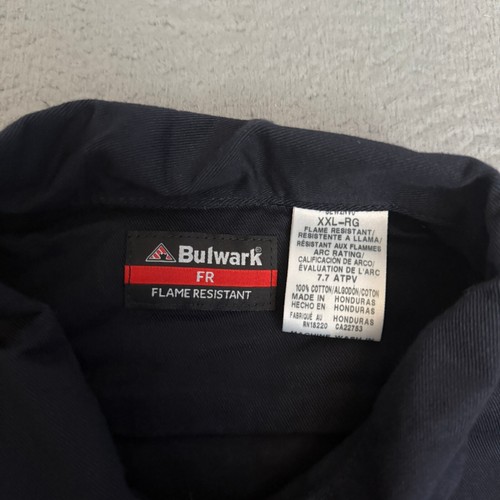 Bulwark FR Shirt Mens Size XXL Blue Long Sleeve Button Up * - Picture 2 of 8