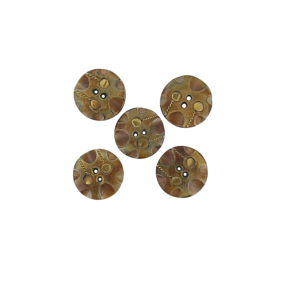 5 Pieces Real Horn Buttons Set, Blazers Suits Coats Natural Horn Blazer Buttons - Image 3 of 4