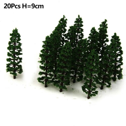 Green Artificial Trees for Railway Model Train Diorama Layout (20 Pack) - Picture 1 of 7