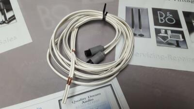 FOR B&O BANG AND OLUFSEN BEOVOX SPEAKER LEAD CABLE 1M WITH 2 PIN DIN F- BARE END